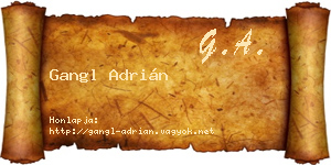 Gangl Adrián névjegykártya